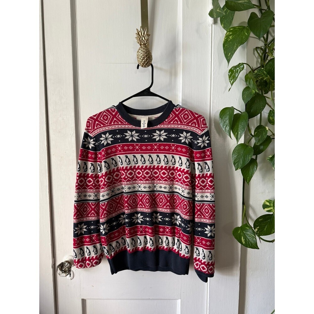 LOGG men’s size small Christmas penguin sweater